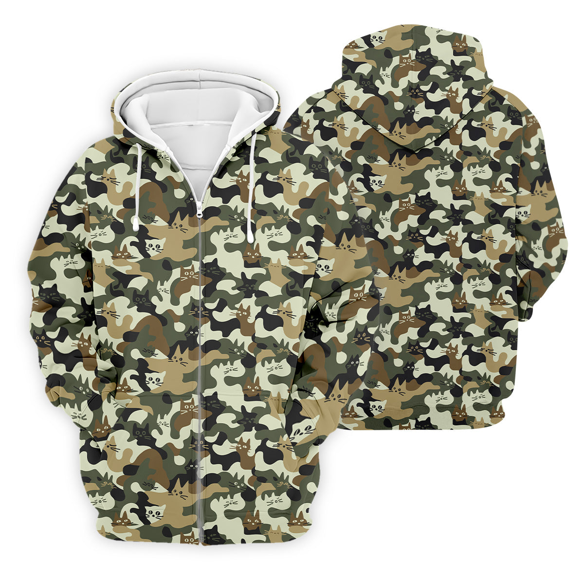 Funny Cat Camo Men's Golf Polo ShirtCat Golf Shirt, Funny Golf Shirt, Mens Golf Gift