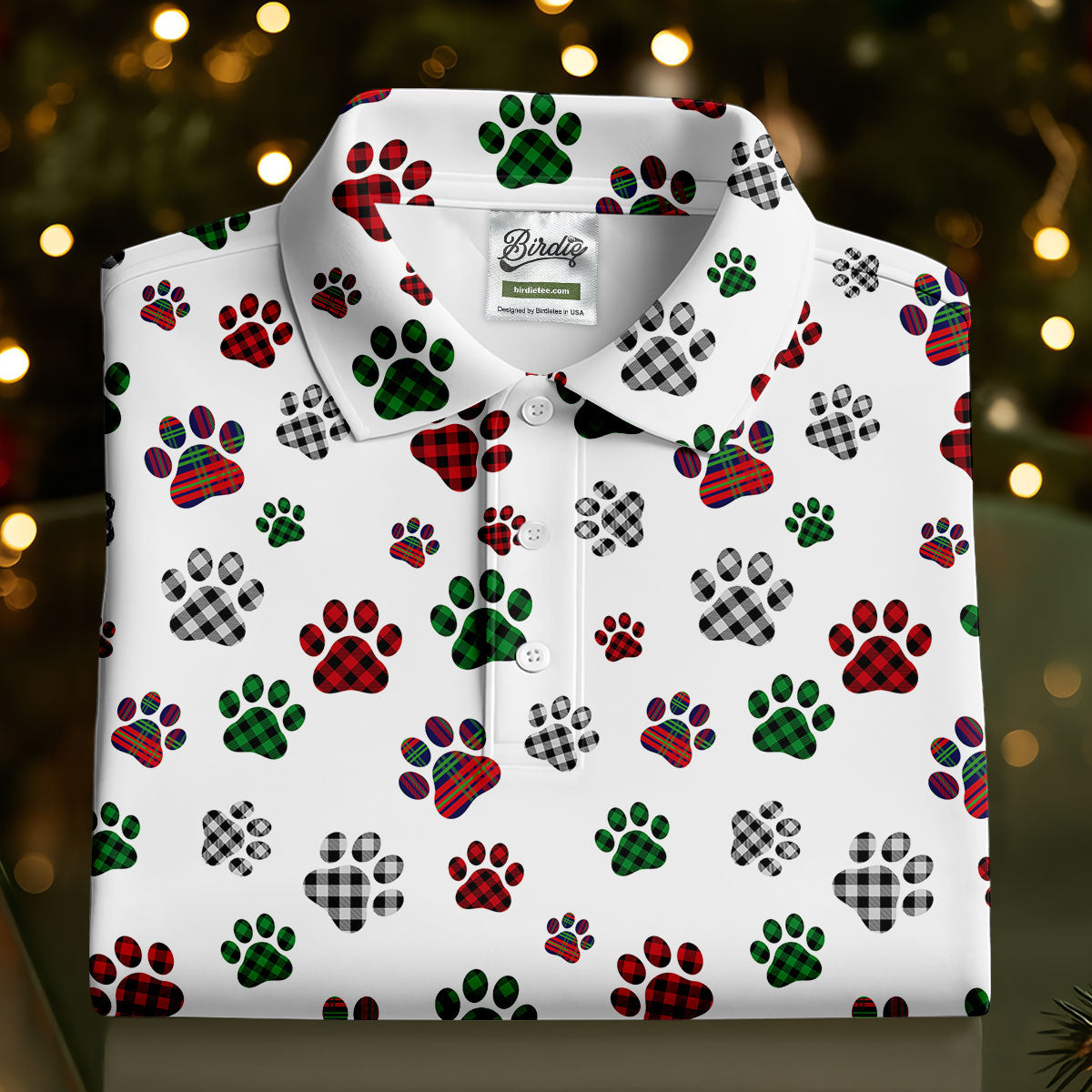 A Heartbeat At My Feet Paw Print Polo Shirtog Lover Gift Unique Gift For Golfer Polo ShirtFor Men