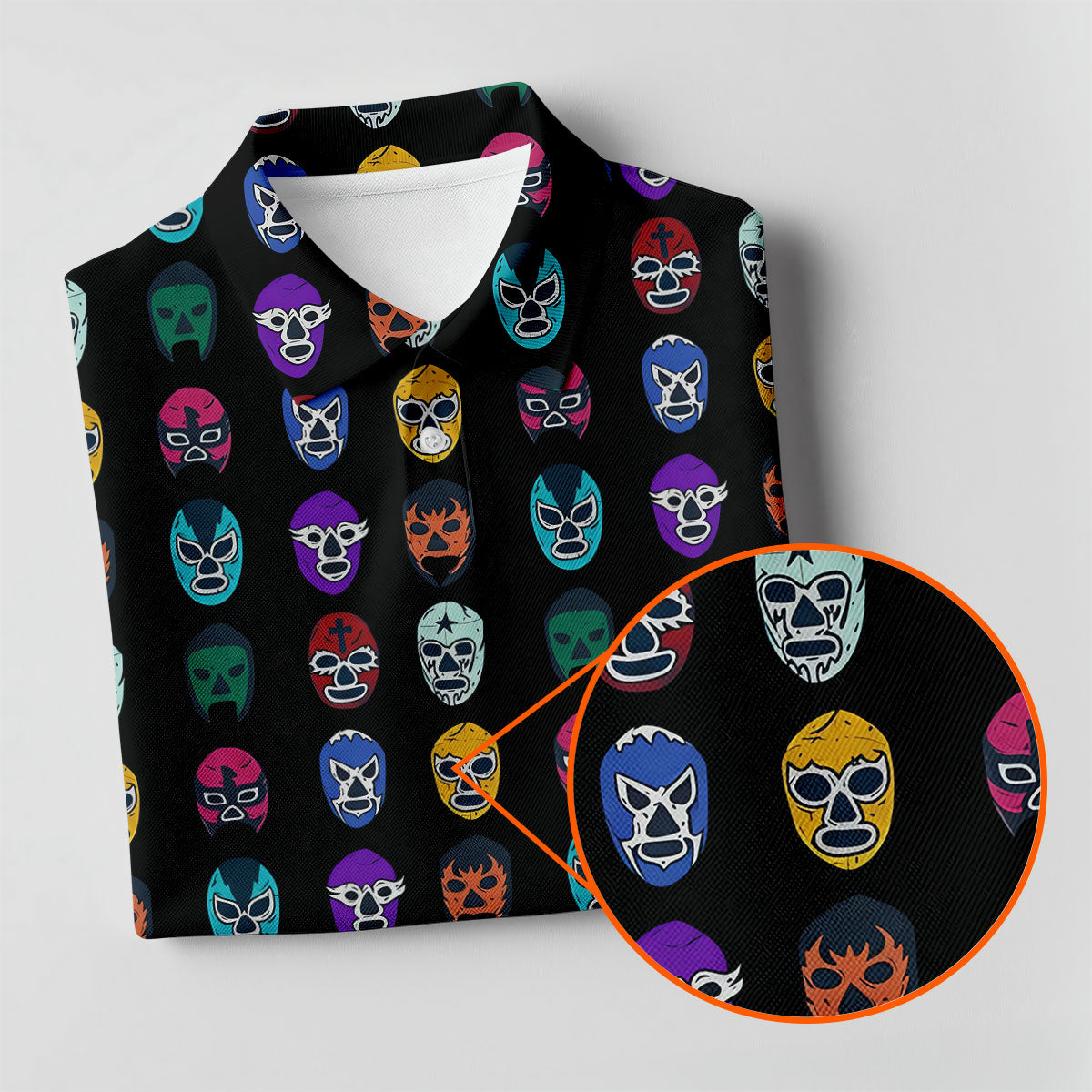 Lucha Libre Mask Wrestling Mexican Culture Art Women's Golf Tops, Ladies Golf Shirt