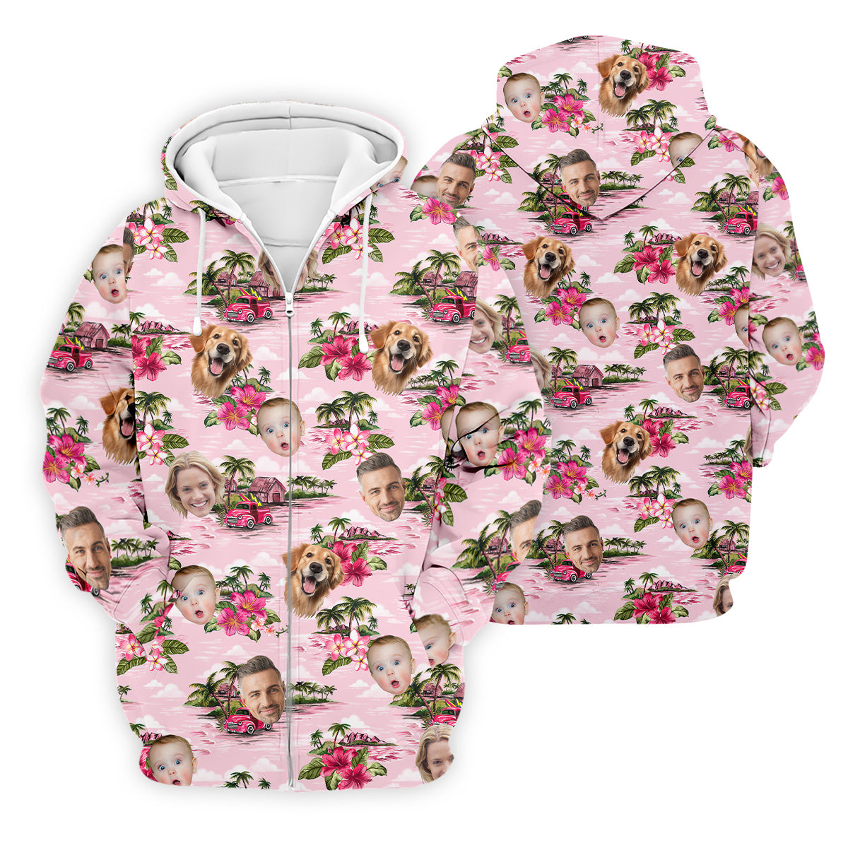 Mens Pink Hawaiian ShirtFlower Men Shirt, Custom Team Shirt, Men Polo Shirtest Gifts For Men Golfers