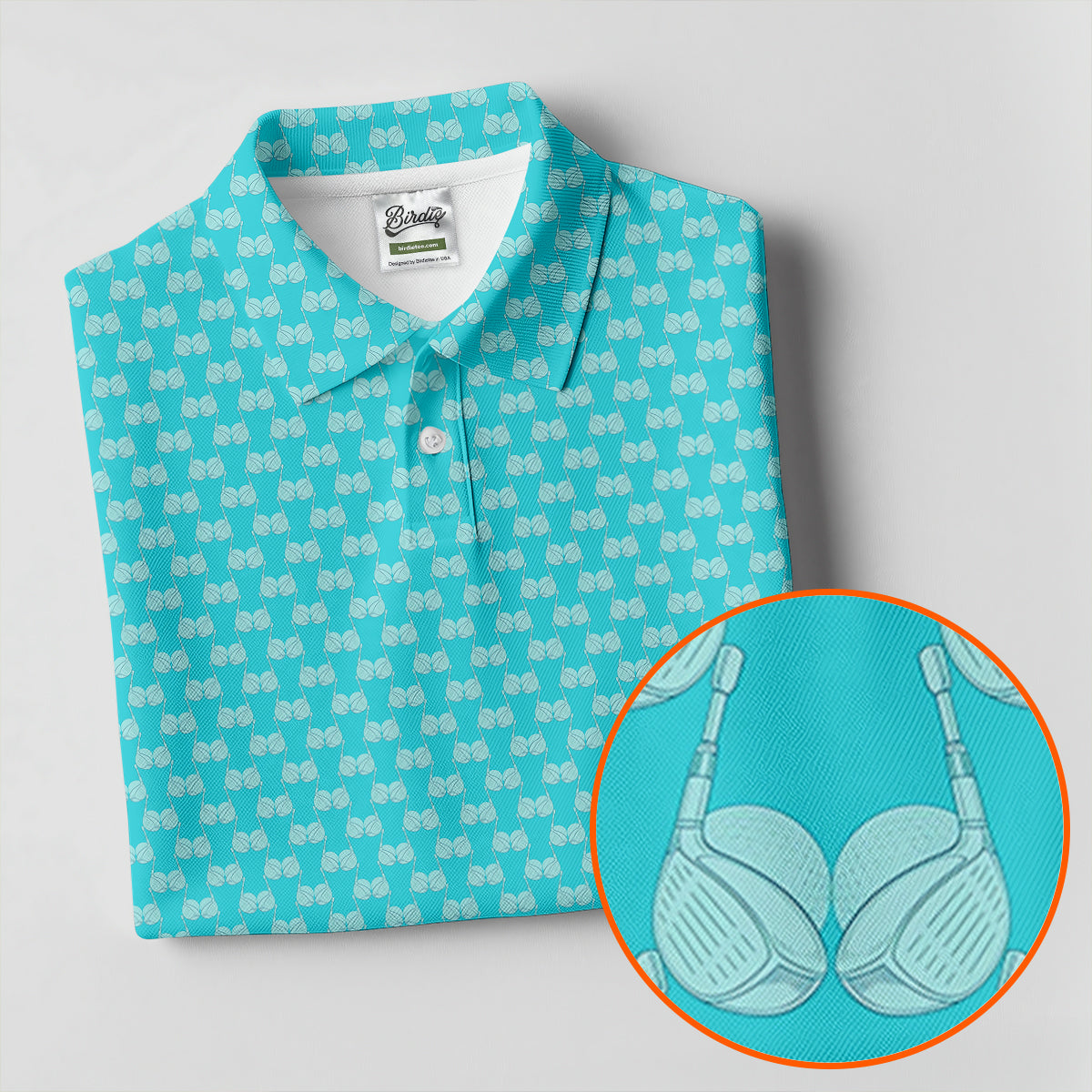 Funny Golf Balls Adult Humor Turquoise Blue Golf Tops For Men, Polo Shirtor Men