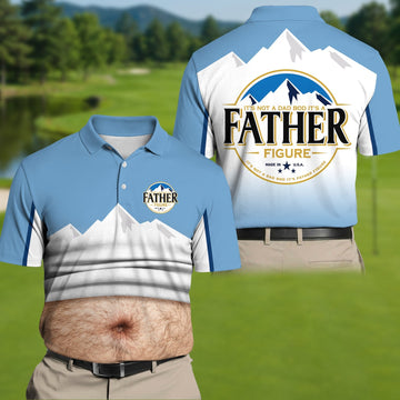 It's Not A Dad Bod It's A Father Figure Men's Funny Golf Polo Shirther's Day Golf Shirt, Golf Gift For Dad