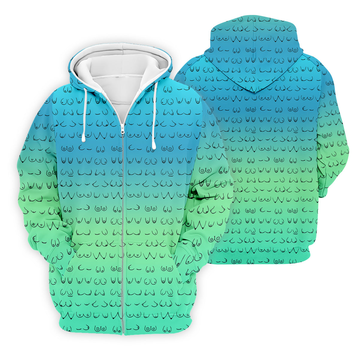Blue Ombre Mens Funny Golf Shirts , Fun Golf Shirts For Men, Men Golf Polo Shirt Cool Golf Gifts