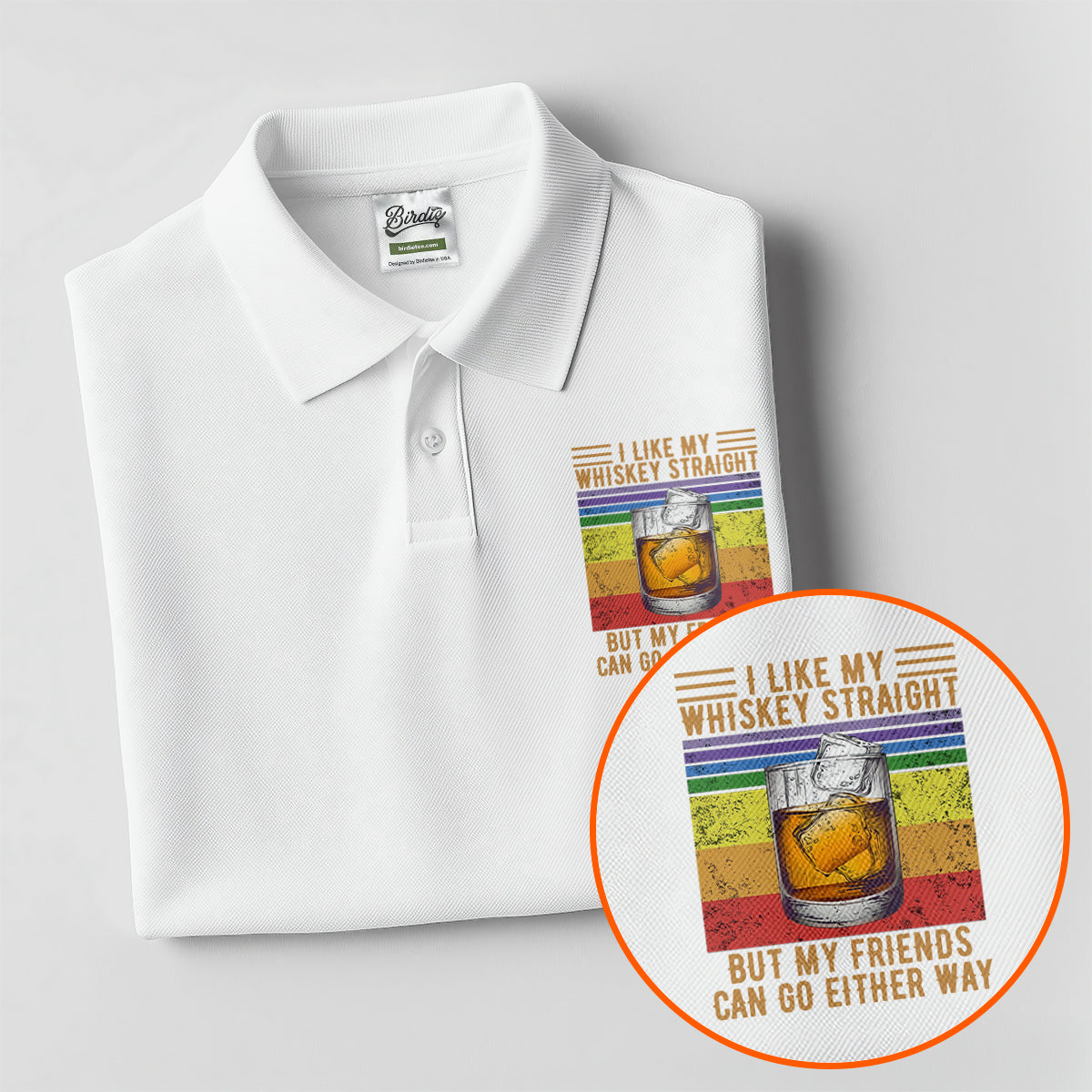 I Like My Whiskey Straight LGBT Pride Month Men's Funny Golf Shirts, LGBT Support Pride Shirt