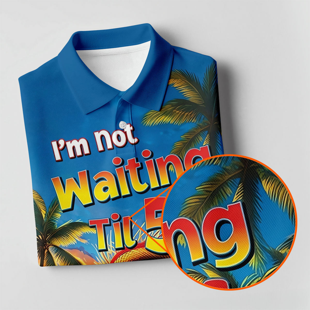 I'm Not Waiting Til 5 Funny Parrot Hawaiian Golf Shirt, Women's Golf Tops, Ladies Golf Shirts