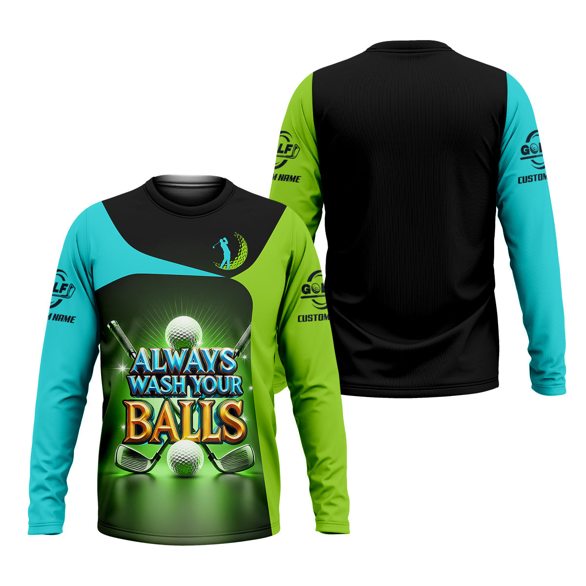 Always Wash Your Balls Custom Golf Polo ShirtFunny Golf Shirt, Mens Golf Gift
