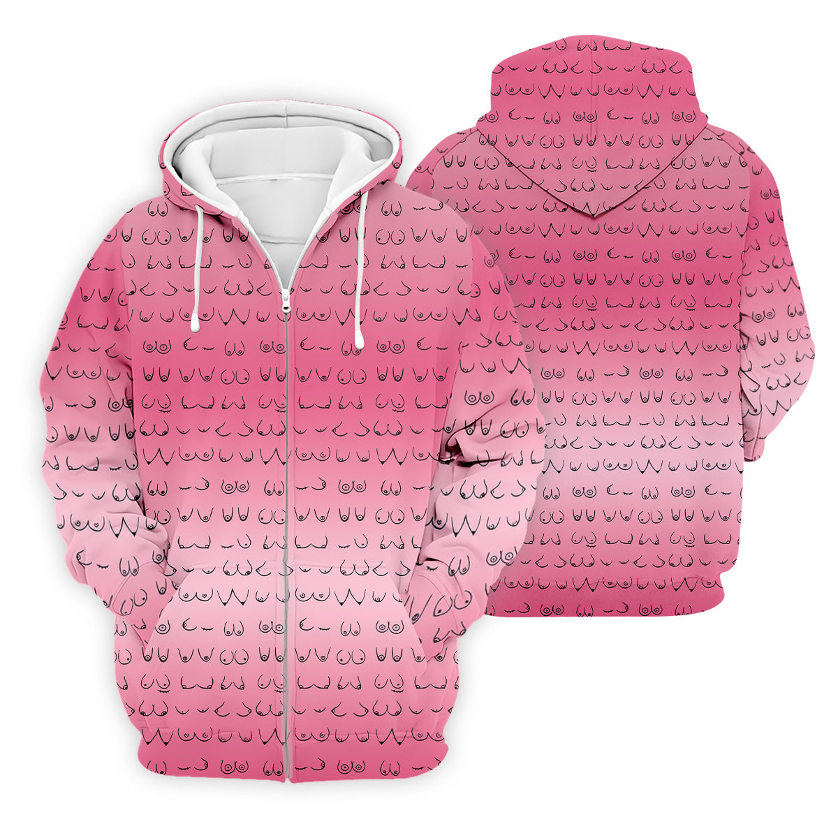 Pink Ombre Mens Funny Golf Shirts , Fun Golf Shirts For Men, Men Golf Polo Shirt Cool Golf Gifts