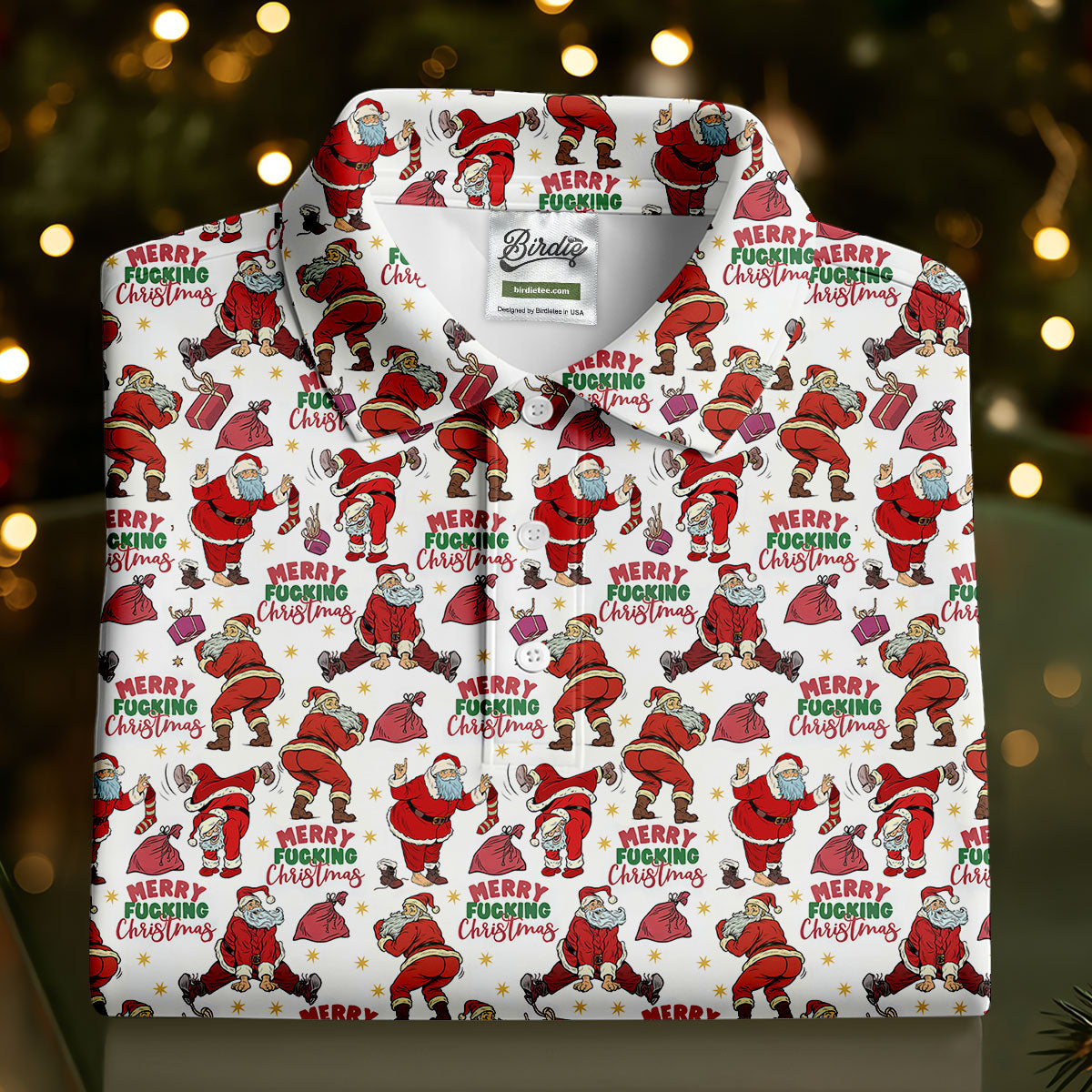Merry Freaking Christmas Funny Santa Christmas Golf Shirt, Funny Women's Golf Outfits, Golf Gift For Ladies