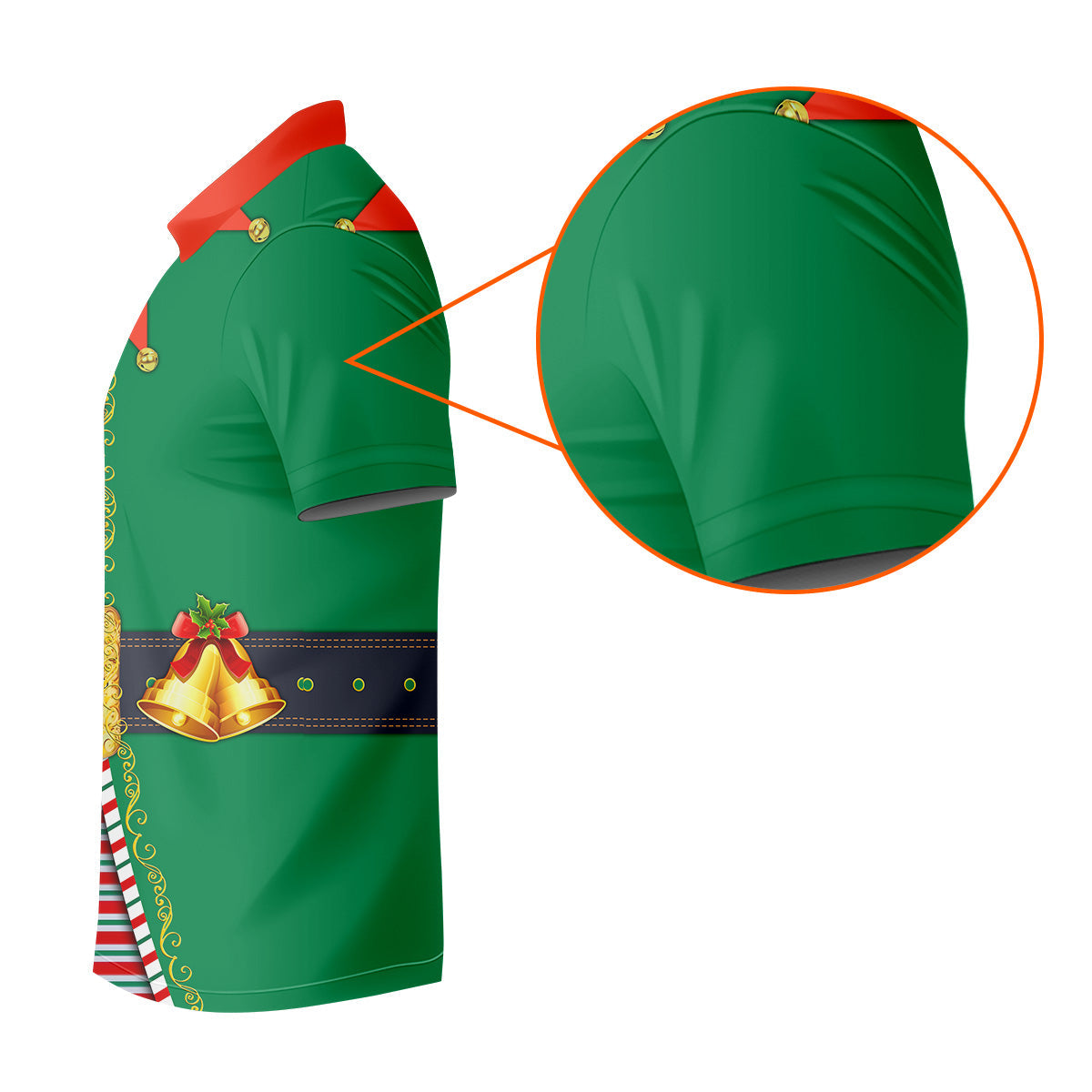 Funny Christmas Elf Golf Tops For Men, Christmas Golf Shirt, Polo ShirtFor Men, Christmas Golf Shirt