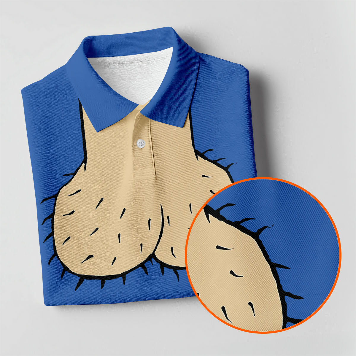 Blue Funny Dickhead Faux Chest Golf Shirt, Women’s Golf Apparel, Performance Golf Shirt