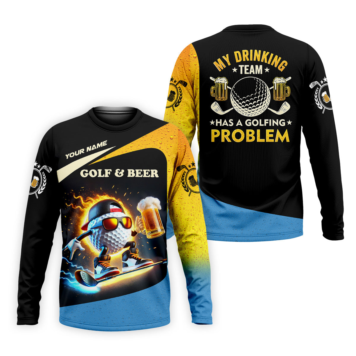 My Drinking Team Has A Golfing Problem Funny Golf Polo ShirtGift For Golfers, Team Golf Shirts