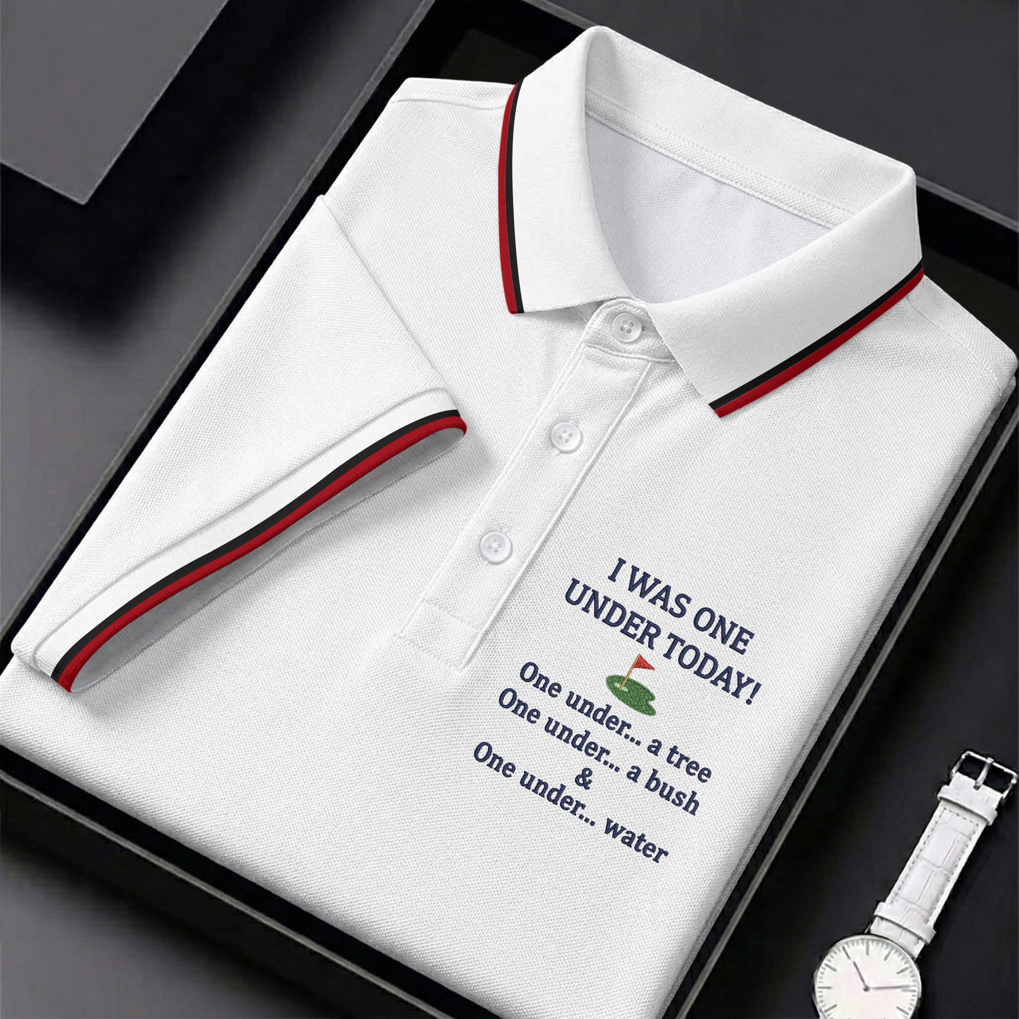 I Was One Under Today White Golf Shirt, Funny Golf Shirt, Ladies Golf Tops, Golf Shirt For Women