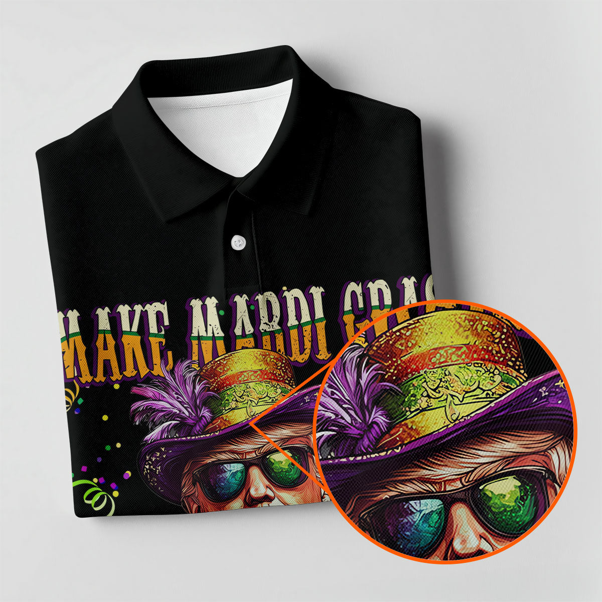 Make Mardi Gras Great Again Men's Funny Golf Shirts, Golf Shirts For Men, Polo ShirtFor Men