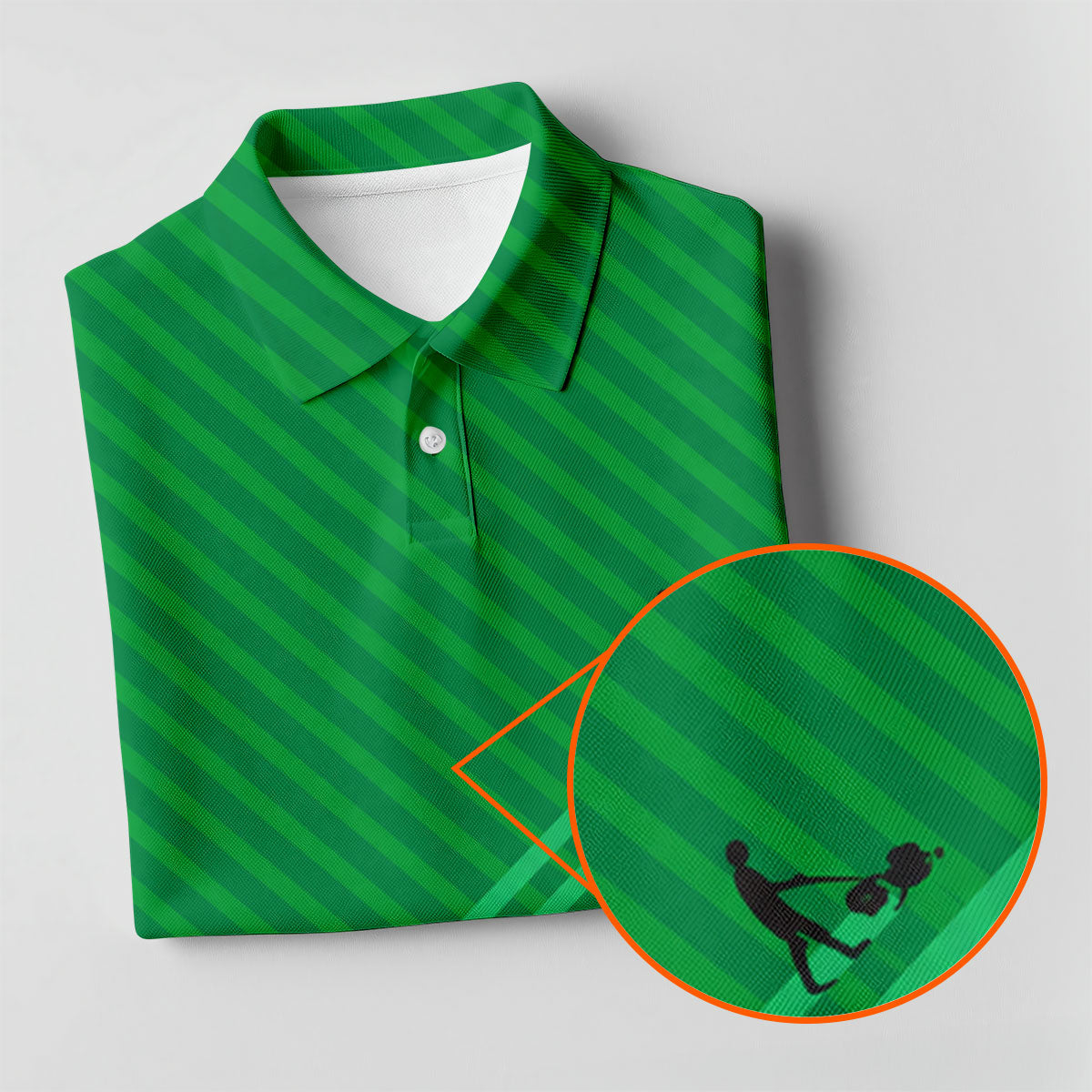 Lawn Mower Green Cross Stripe Father's Day Golf Shirt, Polo Shirt Men, Golf Gift For Dad