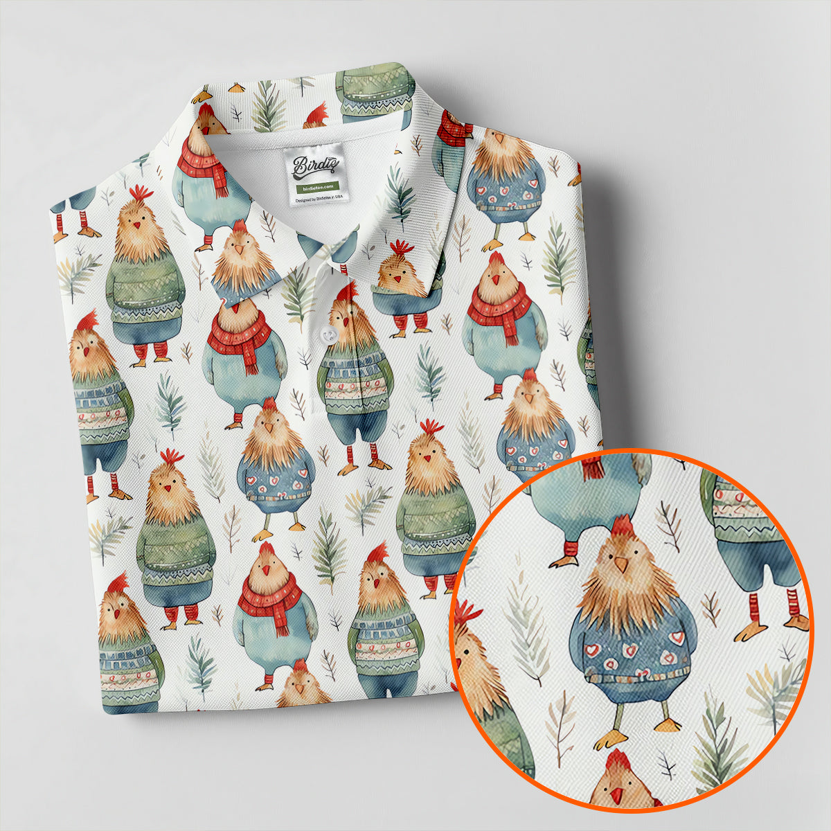 Chicken Cozy Ladies Golf Tops, Fun Women's Golf Shirts, Cute Golf Outfit, Ladies Golf Shirts, Golfing Apparel