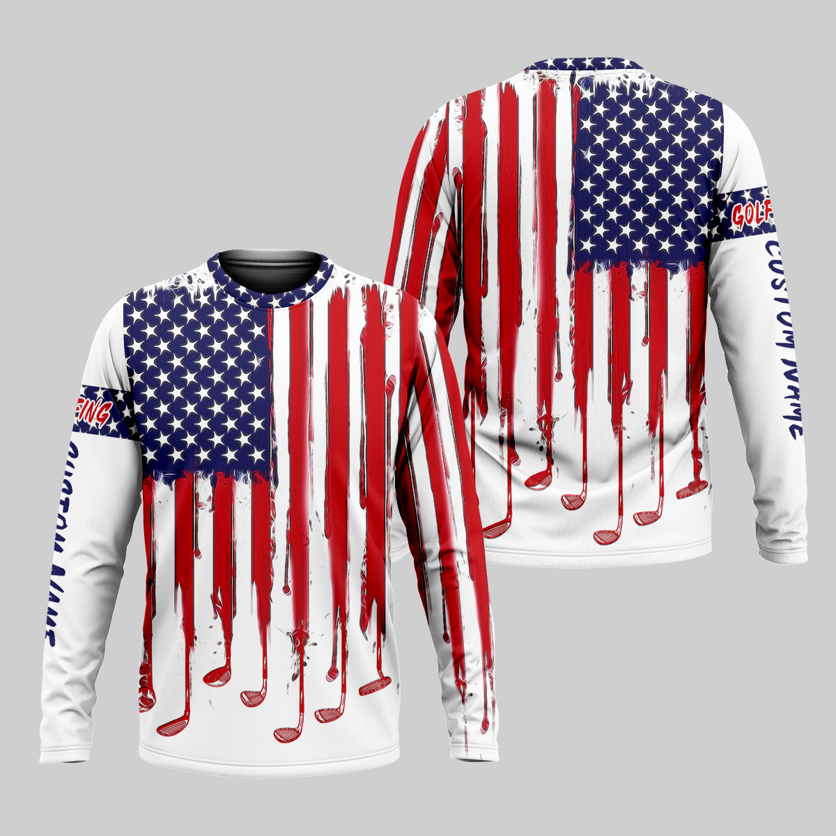American Flag Custom Golf Polo ShirtUS Patriotic Pride Unisex Tropical Hawaiian Aloha Shirt, Summer Vacation