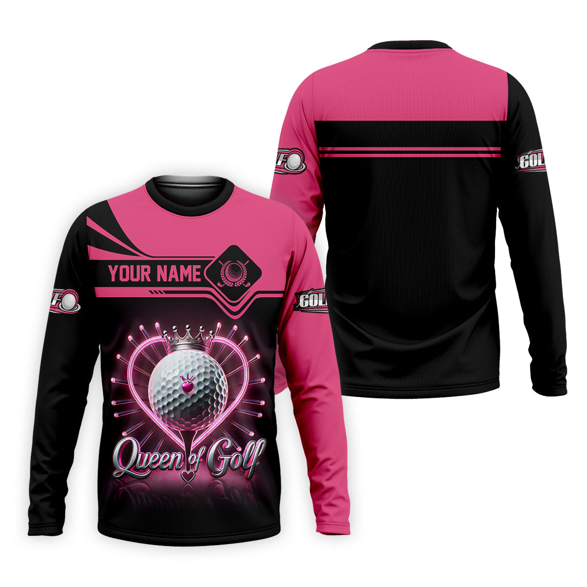 Queen Of Golf Custom Funny Womens Golf Polo ShirtLadies Golf Shirt, Mothers Day Gifts