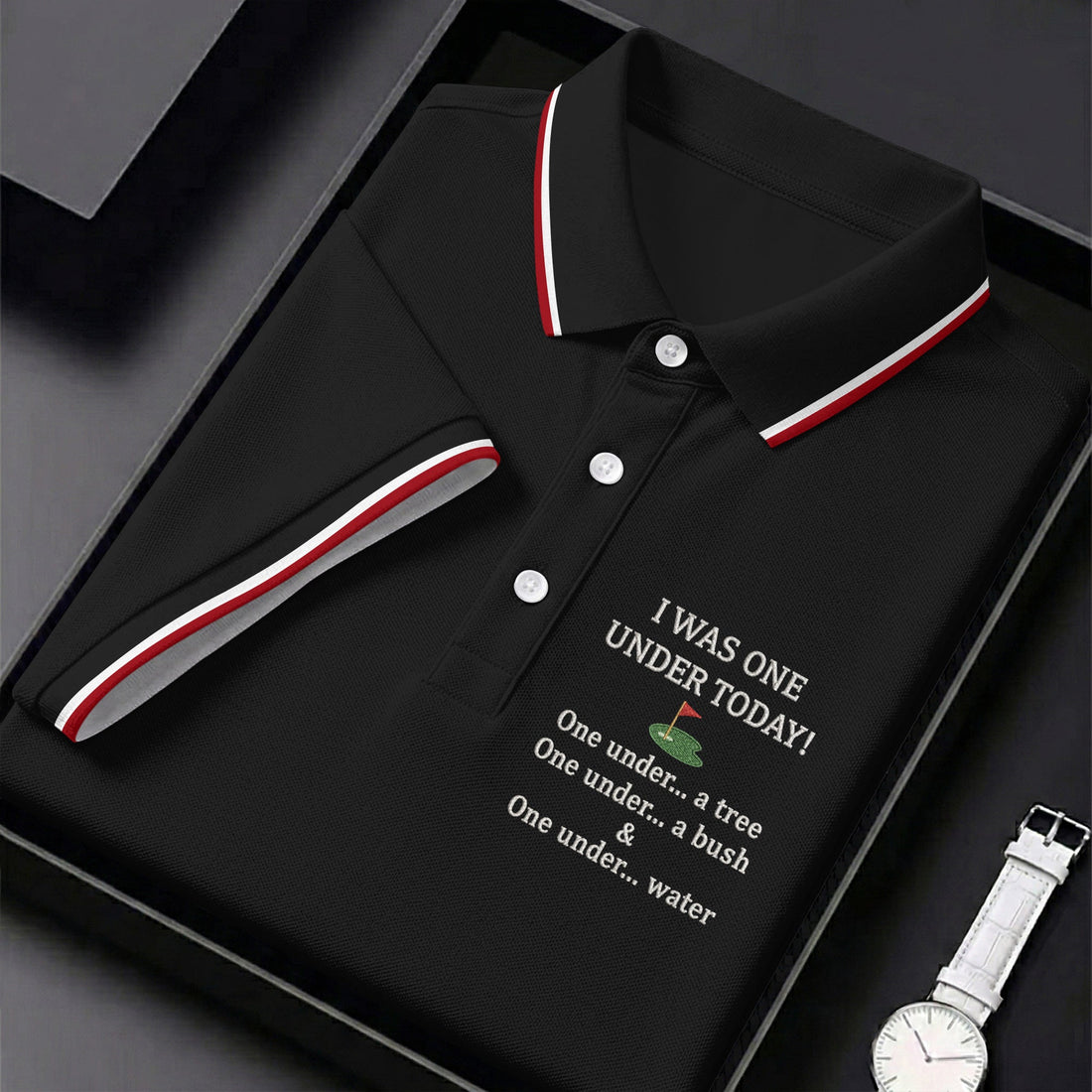 I Was One Under Today Black Golf Shirt, Funny Golf Shirt, Ladies Golf Tops, Golf Shirt For Women
