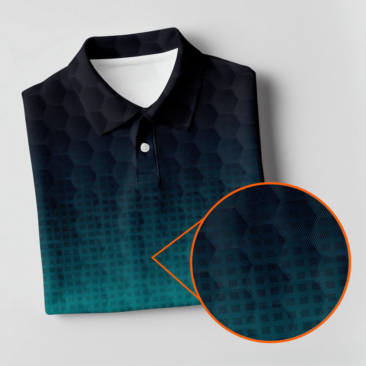 Turquoise Gradient Golf Ball Pattern Hawaiian Golf Shirt, Golf Shirt For Women
