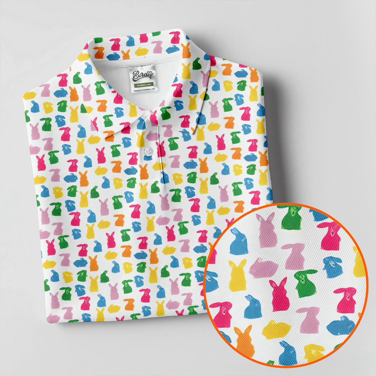 Bunny Hops Seamless Pattern Easter Golf Shirt, Golf Shirts For Men, Men's Funny Golf Shirts, Polo Shirt Men