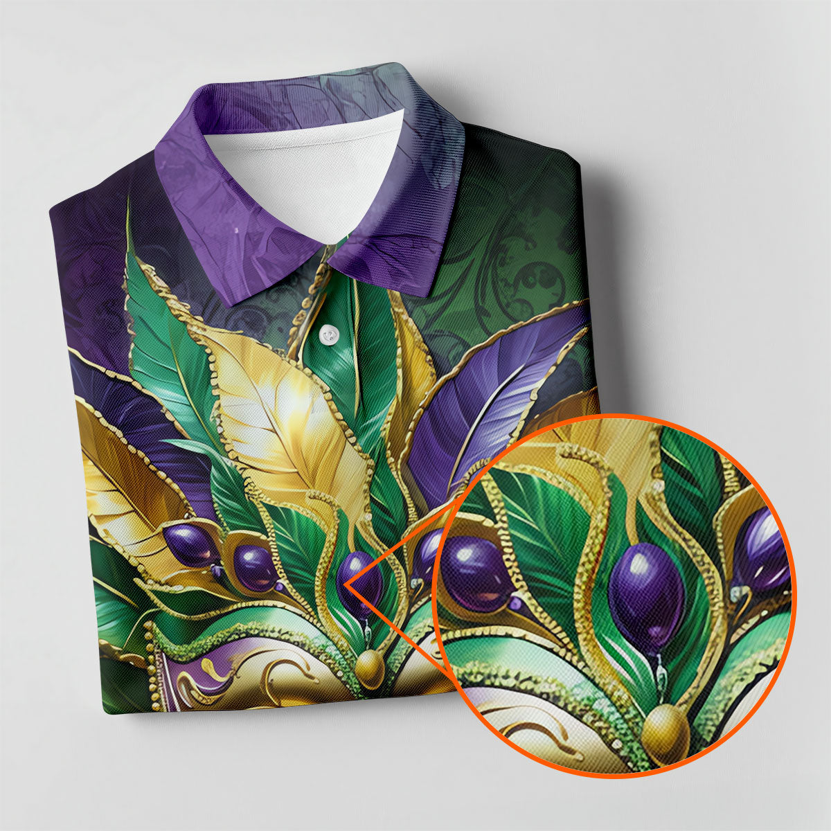 Mardi Gras Festival Mask All Over Print Golf Tops For Men, Polo ShirtFor Men, Golf Shirts For Men