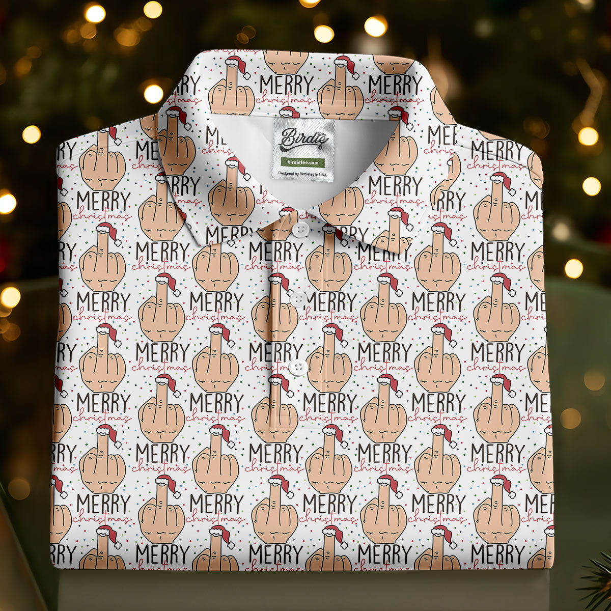 Funny Santa Dirty Finger Merry Christmas Golf Tops For Men, Christmas Golf Shirt, Golf Gift For Men