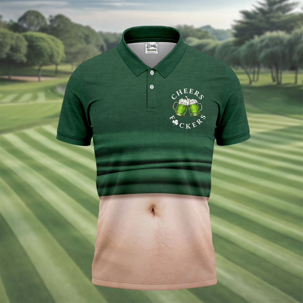 St Patrick's Day Cheers Men's Funny Golf Shirts, Polo Shirt Men, Golf Shirts For Men