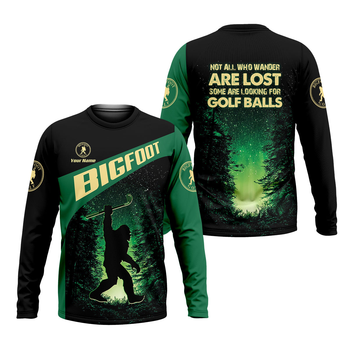 Bigfoot Custom Mens Golf Polo Shirtf Gifts For Dad