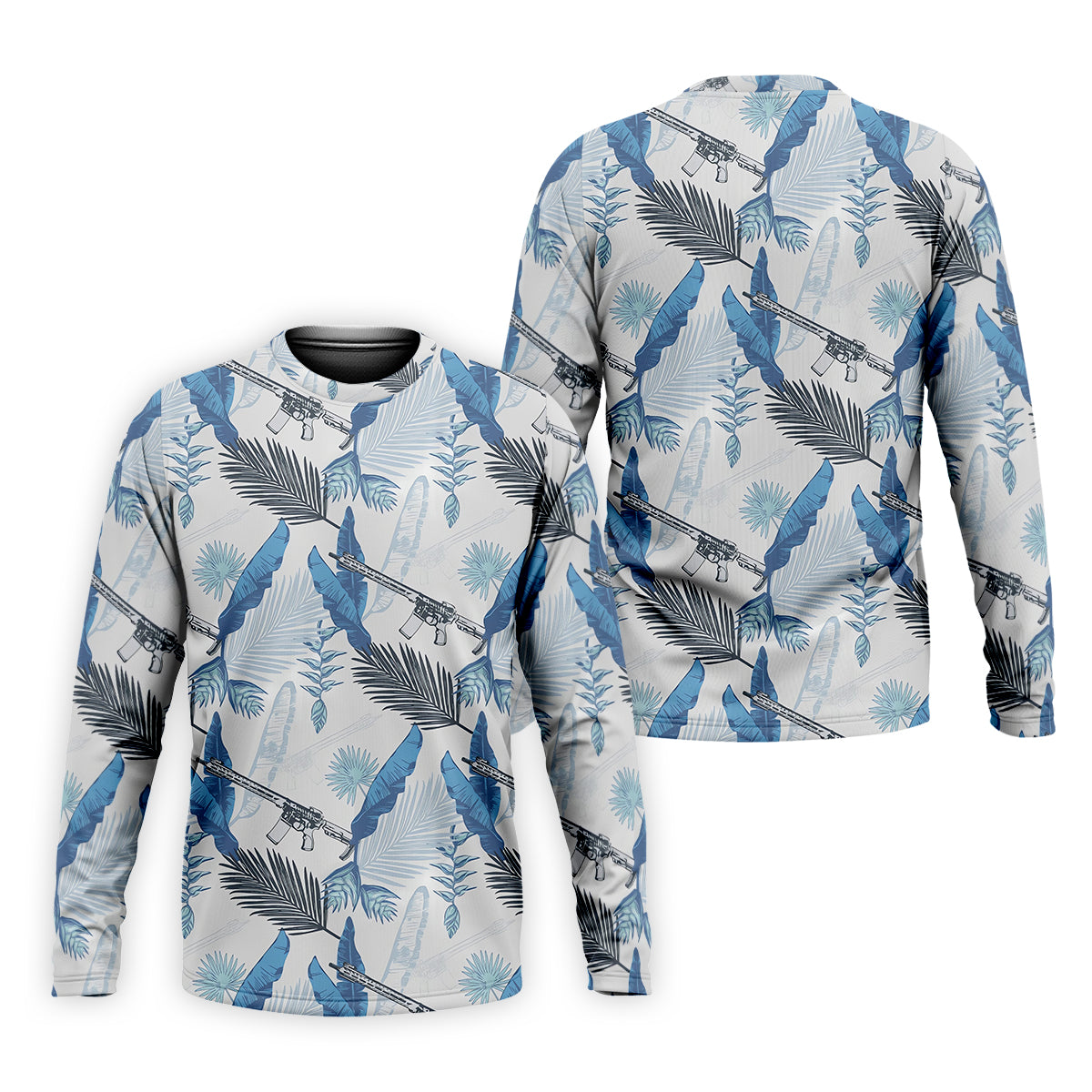 Blue Feather Golf Polo ShirtMens Golf Gift, Mens Tropical Shirts