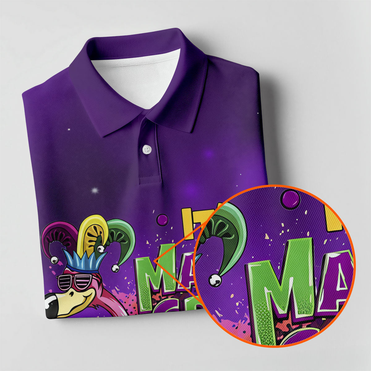 It's Mardi Gras Y'All Funny Flamingo Purple Golf Shirt, Polo ShirtFor Men, Golf Shirts For Men