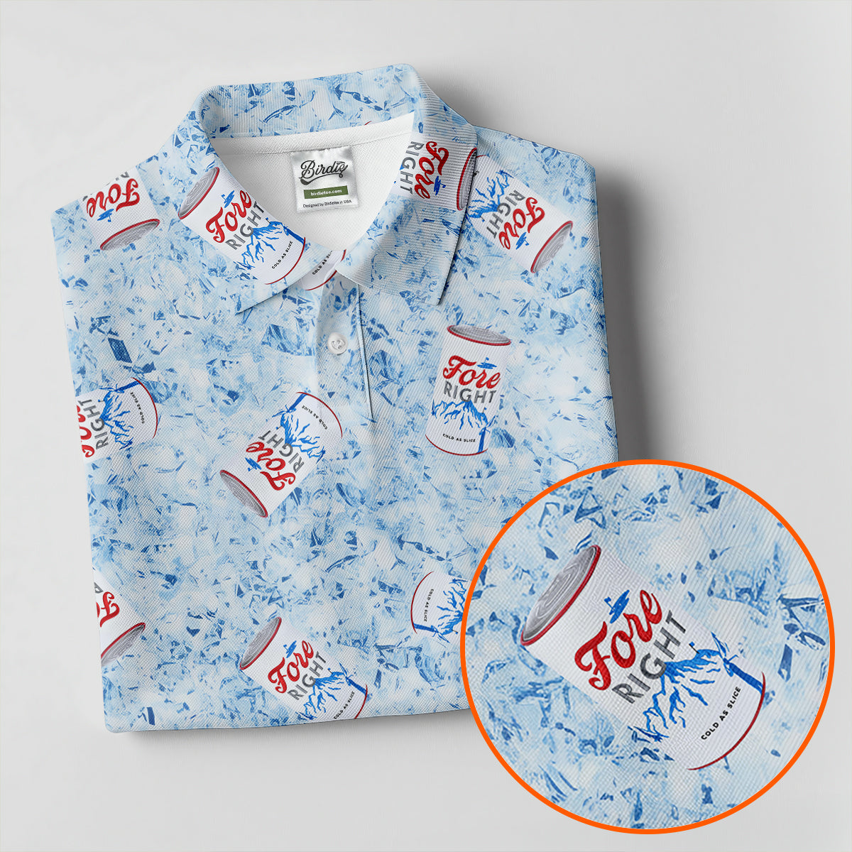 Fore Right Cold As Slice Golf Tops For Men, Men's Funny Golf Shirts, Golf And Beer Golf Shirts For Men