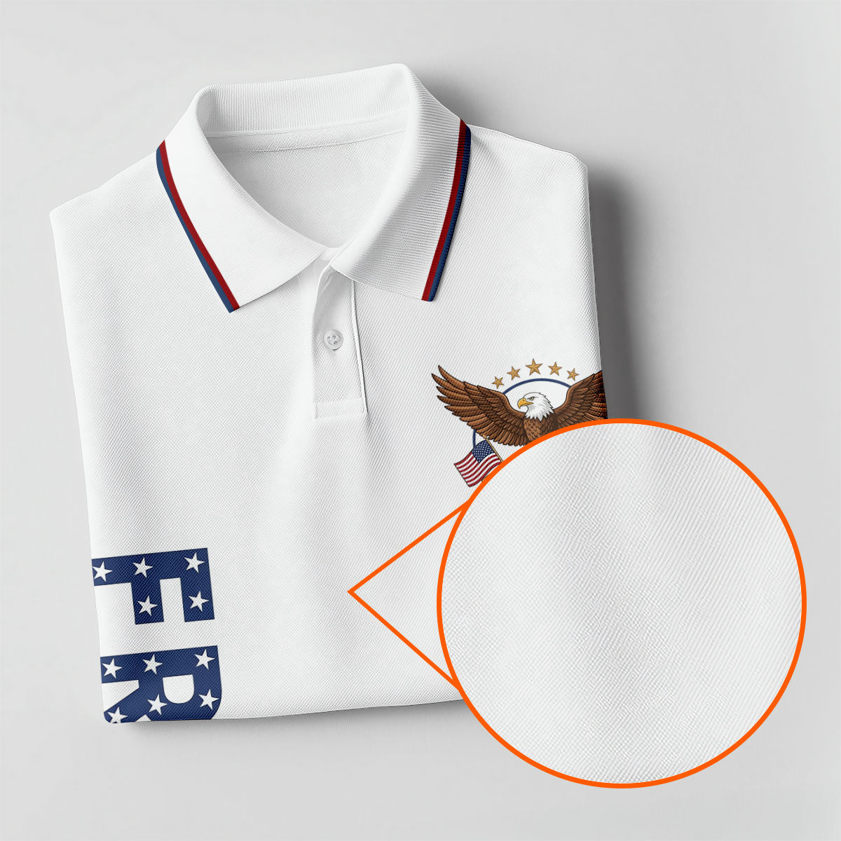 250 Years Of Freedom US Flag Logo White Golf Shirt, Patriotic 4th Of July Golf Shirts For Men