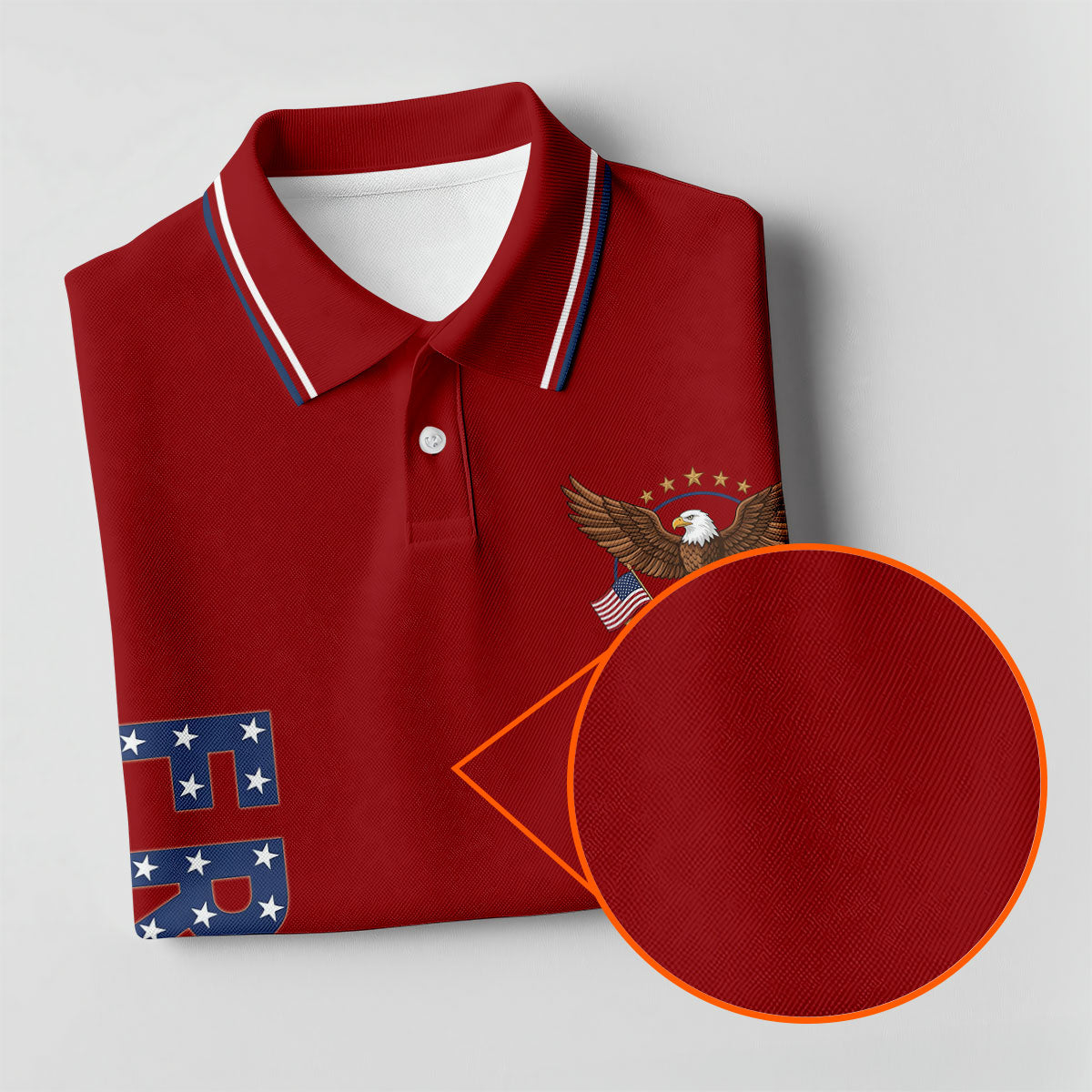 250 Years Of Freedom US Flag Logo Red Golf Shirt, Patriotic 4th Of July Golf Shirts For Men