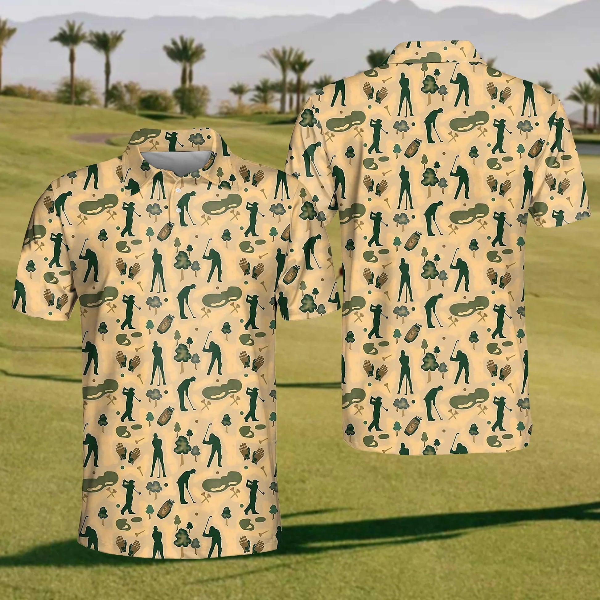 Mini Golfer Mens Golf Polo ShirtMens Golf Gift, Mens Golf Shirt