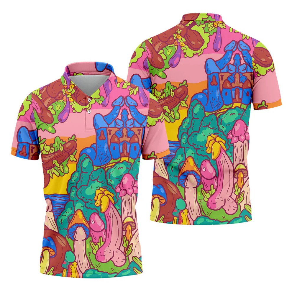 Funny Adult Fantasy Island Novelty Golf Shirt, Golf Shirts For Men, Mens Golf Apparel