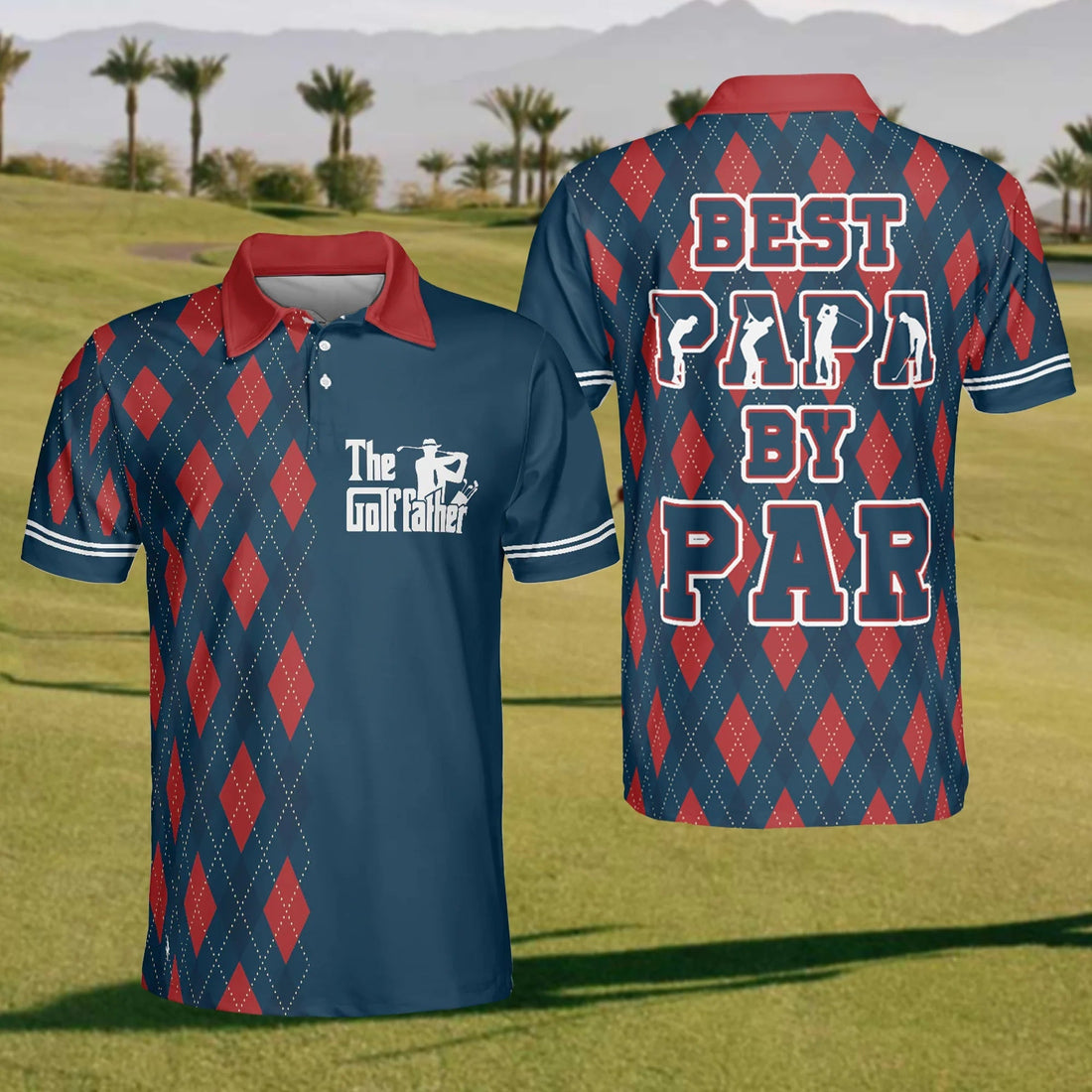 The Golf Father Men's Golf Polo ShirtGolfers Gift, Funny Golf Shirt
