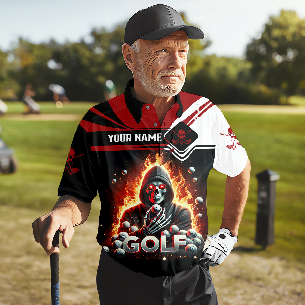 It Takes A Lot of Balls to Golf Like I Do Custom Funny Skull Golf Polo Shirtad Golf Gifts