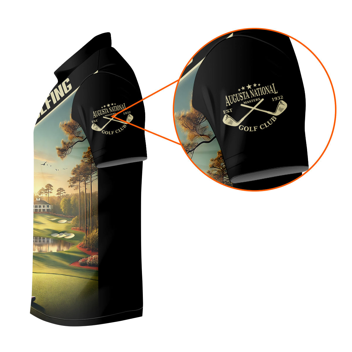 Custom Augusta Golfer Men's Golf Polo ShirtGolfing Apparel, Mens Golf Gift, Funny Golf Polo Shirt