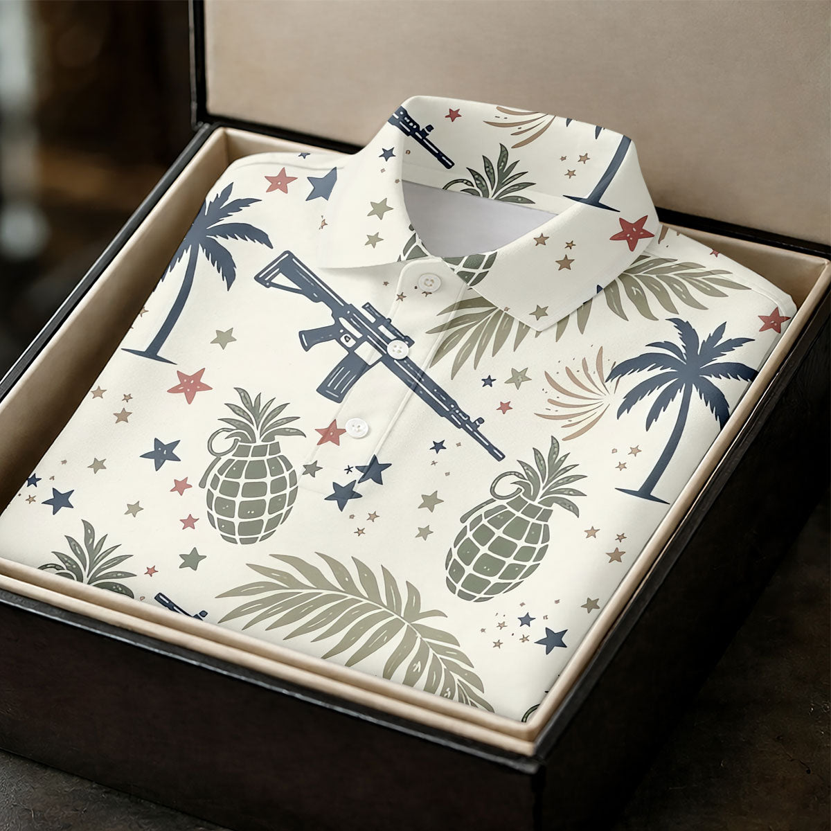 Pineapple Grenade 250 Years Tropical Theme Retro Golf Shirt, Patriotic 4th Of July Polo Shirtor Men