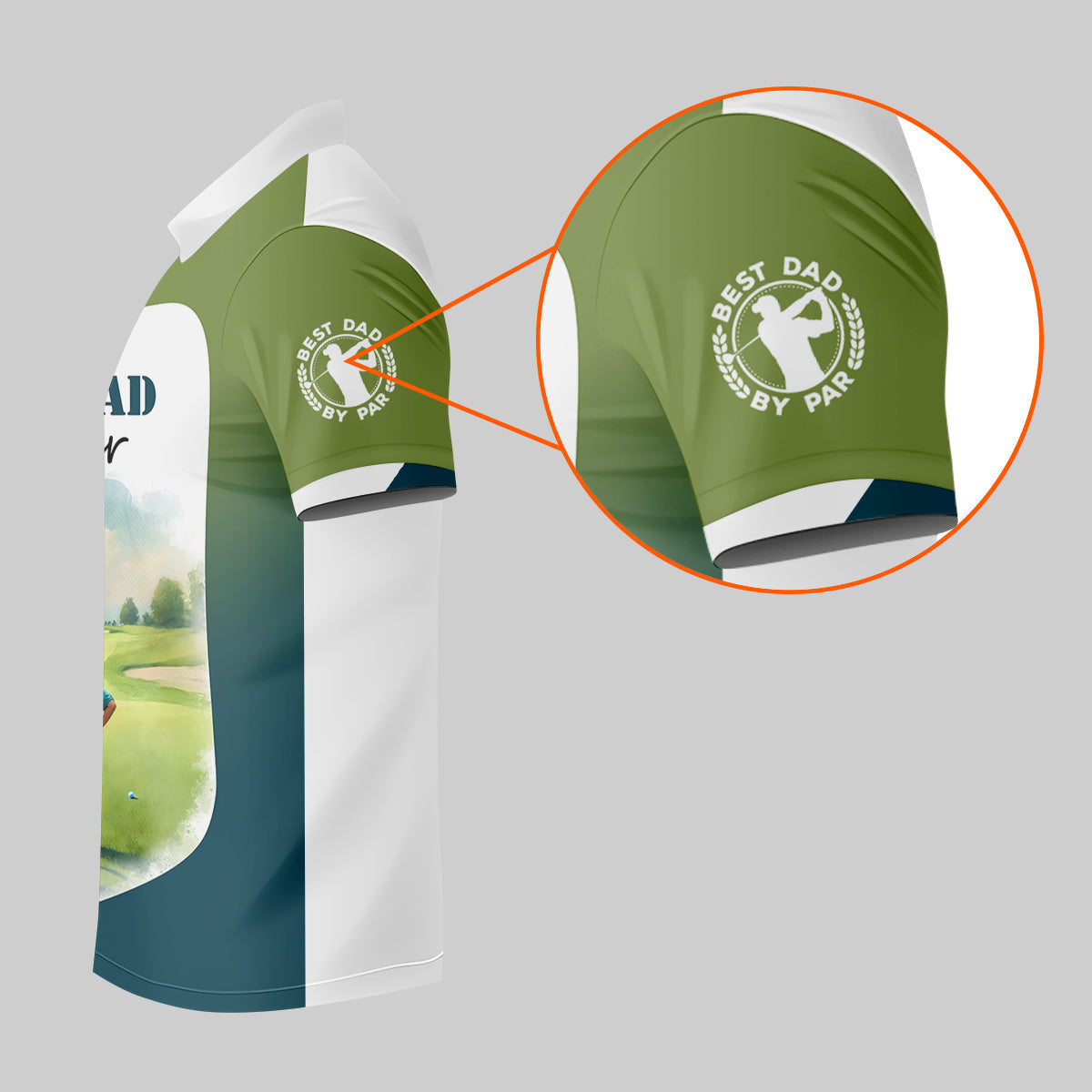Custom Best Dad By Par Golf Polo ShirtFather And Son Shirt, Gift For Golfers