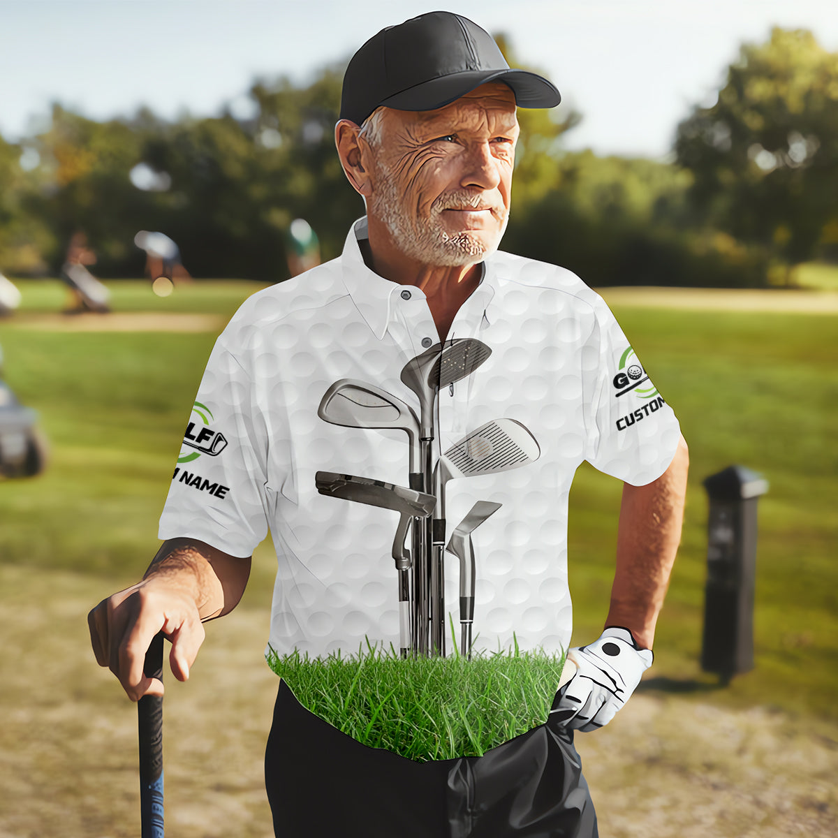 The Older I Get The Harder It Is To Find My Balls Custom Men's Golf Polo ShirtFunny Golf Shirt, Dad Golf Gift