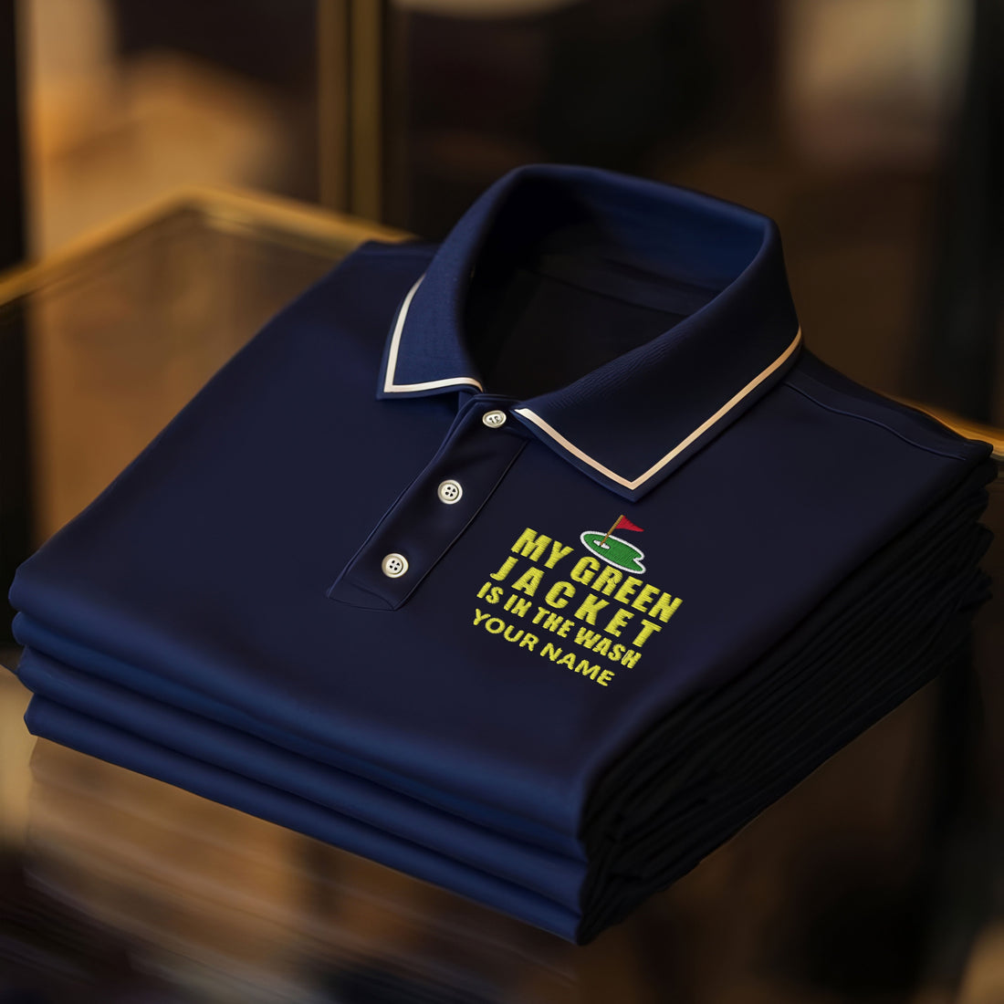 My Green Jacket Is In The Wash Embroidery Polo Shirtens Golf Shirt, Dad Golf Gift