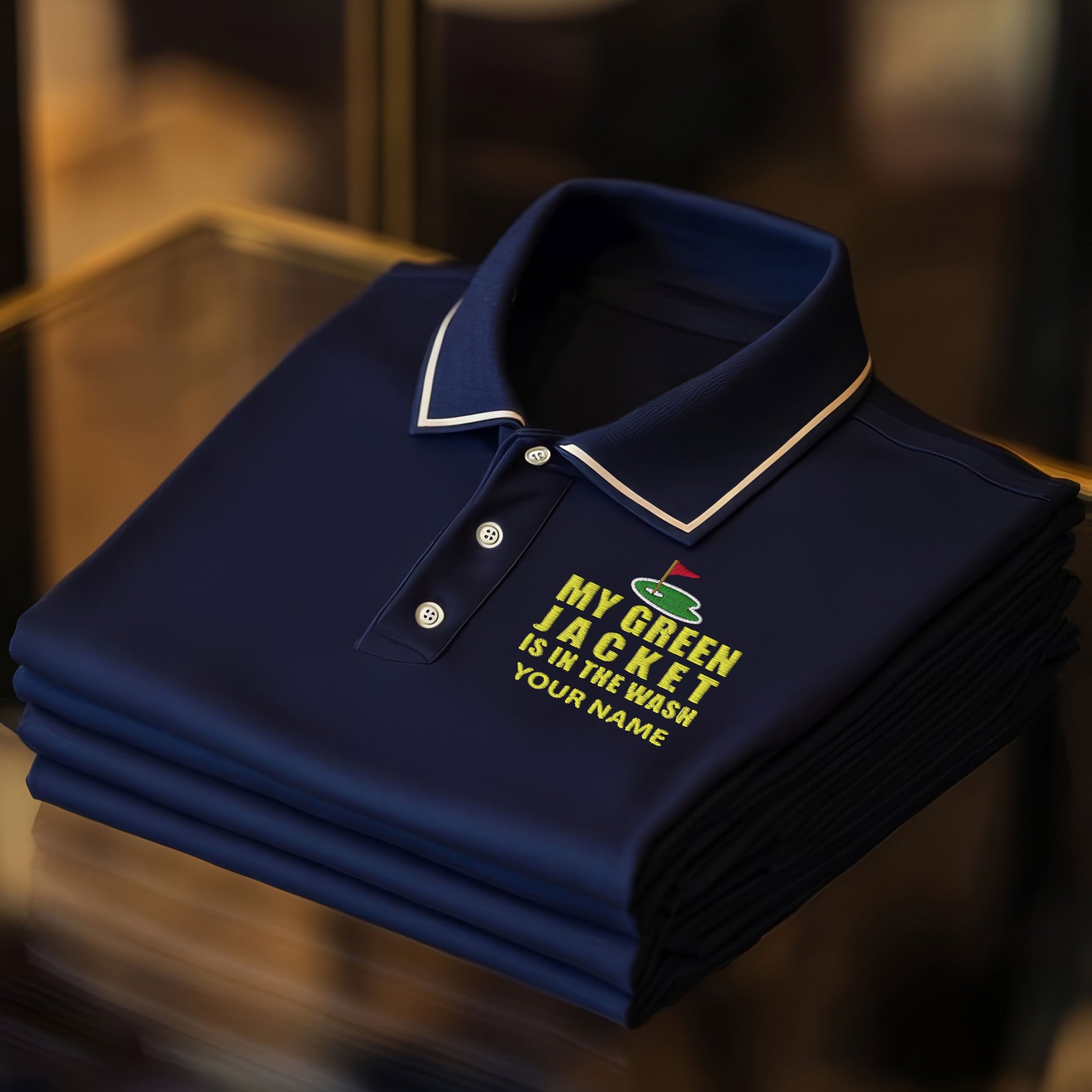 My Green Jacket Is In The Wash Embroidery Polo Shirtens Golf Shirt, Dad Golf Gift