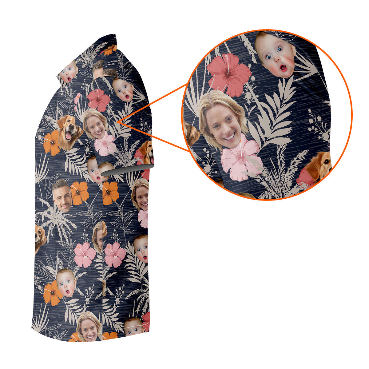 Mens Black Hawaiian ShirtHawaiian ShirtWith Faces, Men Polo Shirtest Gifts For Men Golfers