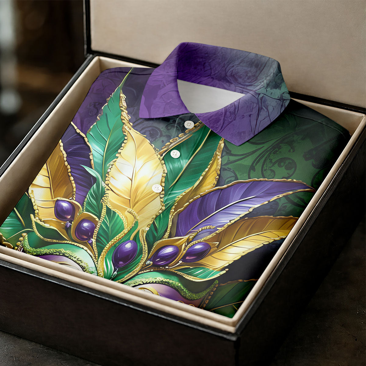 Mardi Gras Festival Mask All Over Print Golf Tops For Men, Polo ShirtFor Men, Golf Shirts For Men