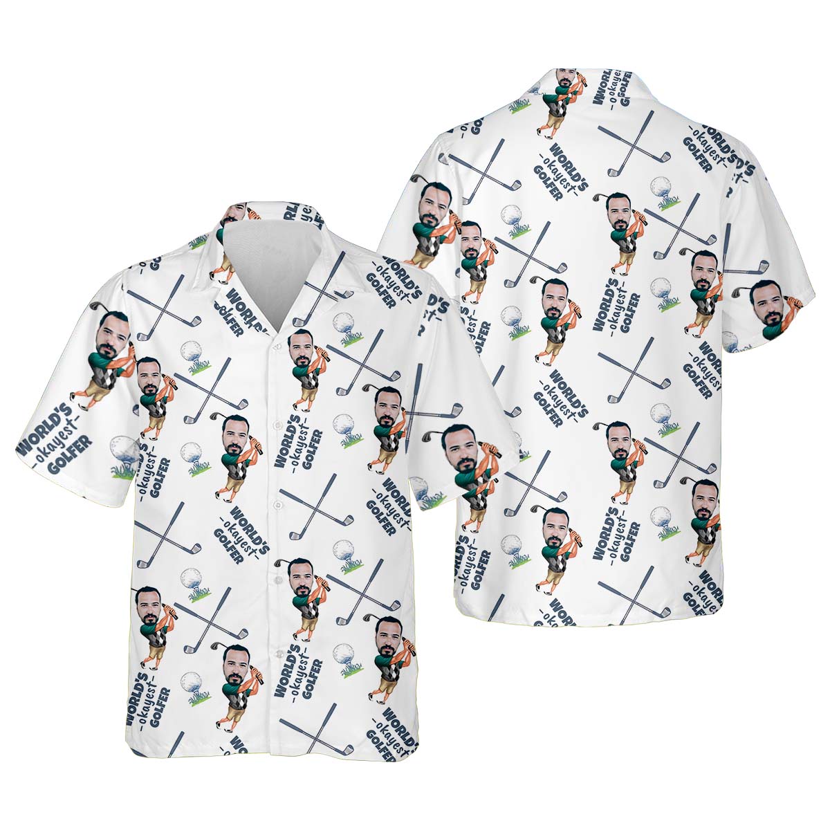 World's Okayest Golfer Golf Shirt For Men, Custom Golf Shirt, Gift For Golfers