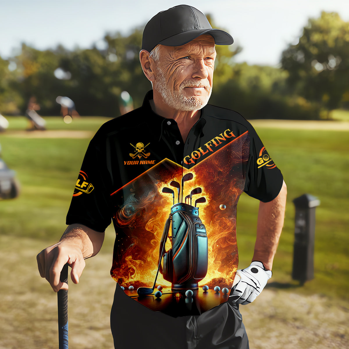 Weapons Of Grass Destruction Custom Men's Golf Polo Shirtad Golf Gift