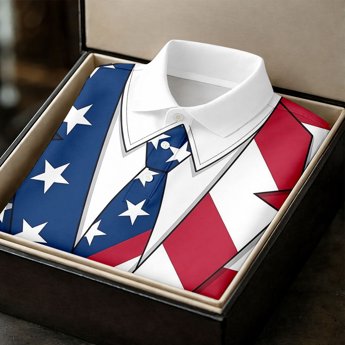 US Flag Tuxedo Costume Patriotic 4th Of July Golf Shirt, 250 Years Polo Shirtor Men
