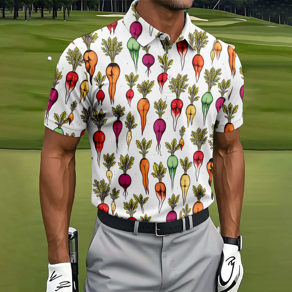Dirty Funny Vegetable Adult Humor Golf Tops For Men, Golf Shirts For Men, Polo Shirt Men