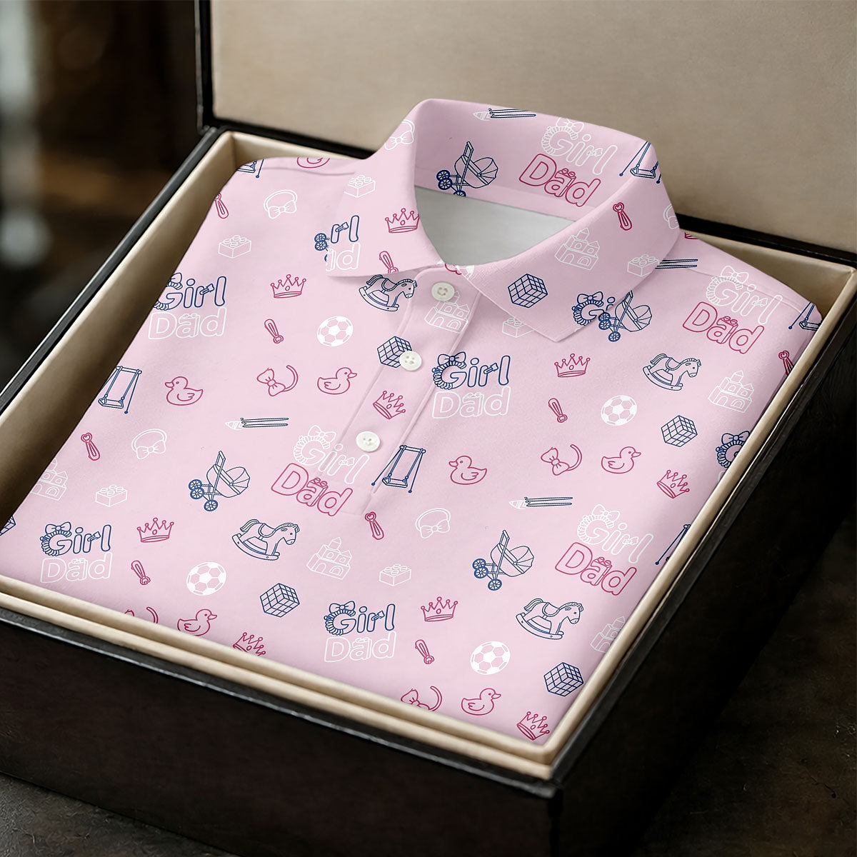 Girl Dad Father's Day Golf Shirt, Cute Golf Outfit, Polo Shirt Men, Golf Gift For Dad